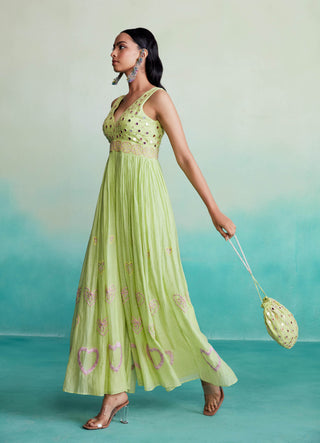 The Right Cut-Lime Citrine Jumpsuit-INDIASPOPUP.COM