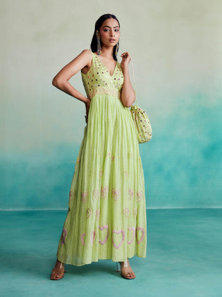 The Right Cut-Lime Citrine Jumpsuit-INDIASPOPUP.COM