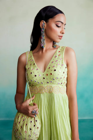 The Right Cut-Lime Citrine Jumpsuit-INDIASPOPUP.COM