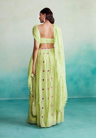 The Right Cut-Lime Citrus Skirt Set-INDIASPOPUP.COM
