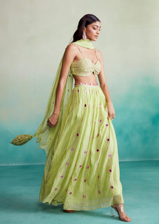 The Right Cut-Lime Citrus Skirt Set-INDIASPOPUP.COM