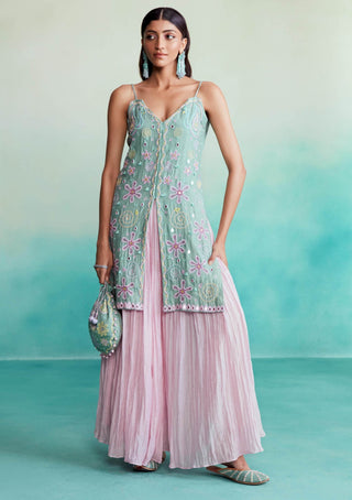 The Right Cut-Celestial Kurta And Sharara-INDIASPOPUP.COM