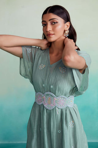The Right Cut-Mint Aquarelle Dress-INDIASPOPUP.COM