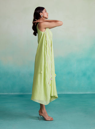 The Right Cut-Lime Green Vividora Dress-INDIASPOPUP.COM