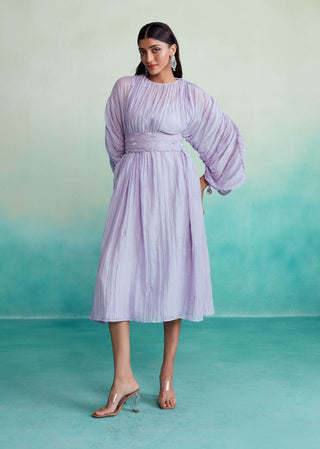 The Right Cut-Digital Lavender Amethyst Dress-INDIASPOPUP.COM