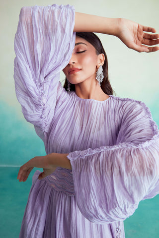 The Right Cut-Digital Lavender Amethyst Dress-INDIASPOPUP.COM