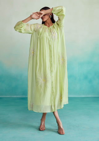 The Right Cut-Lime Green Zesty Dress-INDIASPOPUP.COM