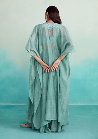 The Right Cut-Zephyr Green Jacket And Sharara Set-INDIASPOPUP.COM