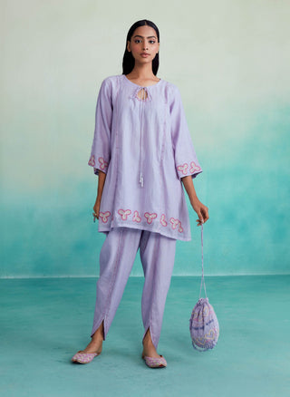 The Right Cut-Lavender Ethereal Kurta And Pants-INDIASPOPUP.COM