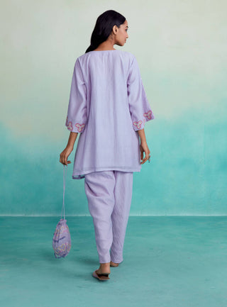 The Right Cut-Lavender Ethereal Kurta And Pants-INDIASPOPUP.COM