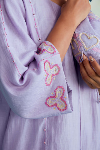 The Right Cut-Lavender Ethereal Kurta And Pants-INDIASPOPUP.COM