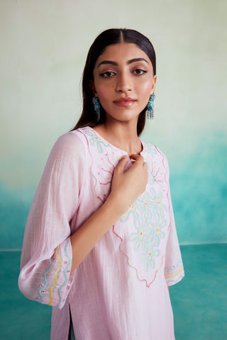 The Right Cut-Roseglow Kurta And Pants-INDIASPOPUP.COM
