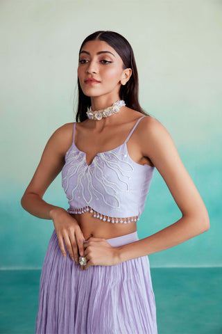 The Right Cut-Lavender Mist Sharara Set-INDIASPOPUP.COM