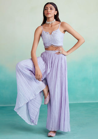 The Right Cut-Lavender Mist Sharara Set-INDIASPOPUP.COM