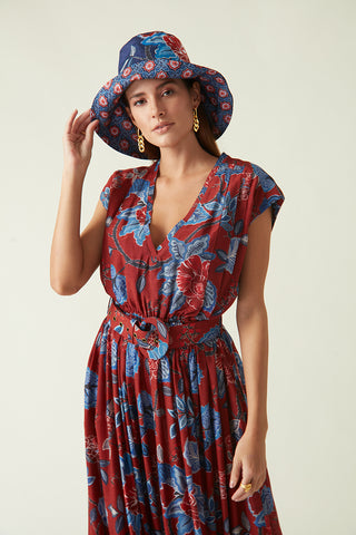 Payal Pratap-Bali Red Printed Jumpsuit With Belt-INDIASPOPUP.COM