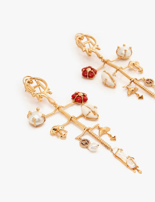Outhouse Cartella Gold Earrings available on indiaspopup