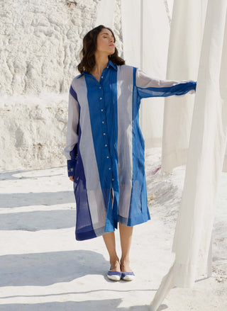 The Loom Art-Salted Sea Shirt Dress-INDIASPOPUP.COM