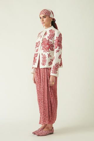 Payal Pratap-Sipura Red Printed Skirt-INDIASPOPUP.COM