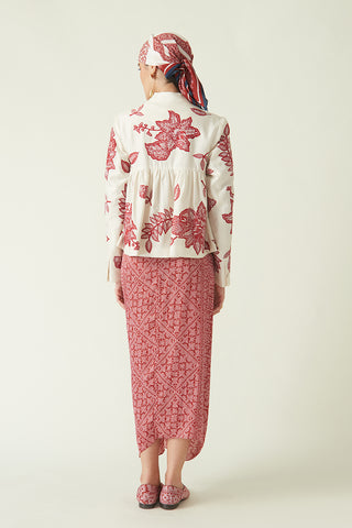 Payal Pratap-Sipura Red Printed Skirt-INDIASPOPUP.COM