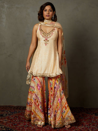 Ri.Ritu Kumar-Off-White Olivia Kurta And Garara Set-INDIASPOPUP.COM