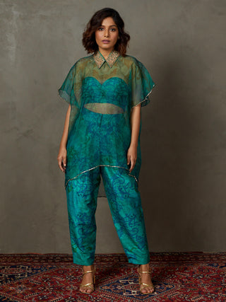 Ri.Ritu Kumar-Emerald Zardozi Primrose Kurta Set-INDIASPOPUP.COM