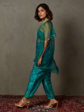Ri.Ritu Kumar-Emerald Zardozi Primrose Kurta Set-INDIASPOPUP.COM