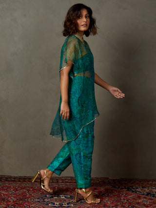 Ri.Ritu Kumar-Emerald Zardozi Primrose Kurta Set-INDIASPOPUP.COM