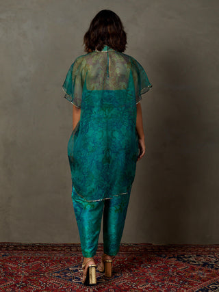 Ri.Ritu Kumar-Emerald Zardozi Primrose Kurta Set-INDIASPOPUP.COM