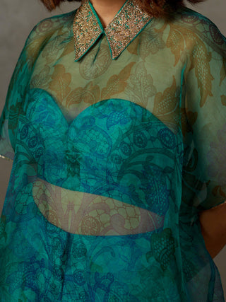 Ri.Ritu Kumar-Emerald Zardozi Primrose Kurta Set-INDIASPOPUP.COM