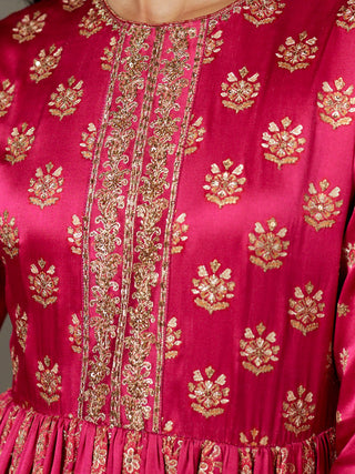 Ri.Ritu Kumar-Fuschia Subhadra Kurta And Garara Set-INDIASPOPUP.COM