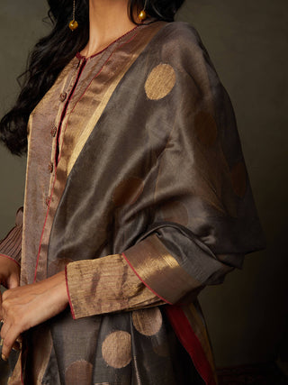 Ri.Ritu Kumar-Antique Gold Manjari Kurta Set-INDIASPOPUP.COM