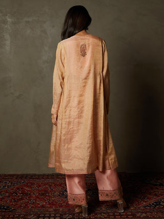 Ri.Ritu Kumar-Antique Peach Manjari Kurta Set-INDIASPOPUP.COM