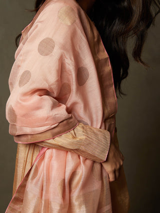 Ri.Ritu Kumar-Antique Peach Manjari Kurta Set-INDIASPOPUP.COM