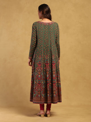 Green Gopuram Kurta Set by Ritu Kumar available on Indiaspopup