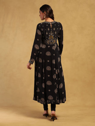 Black Madhura Kurta Set by Ritu Kumar available on Indiaspopup