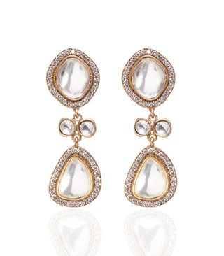 Prakruti golden moissanite necklace set