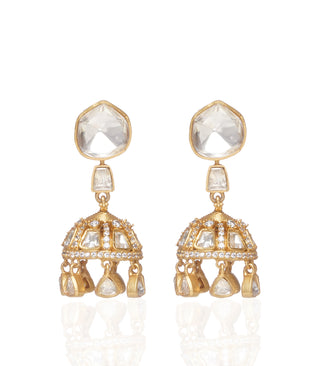 Prabha golden moissanite necklace set