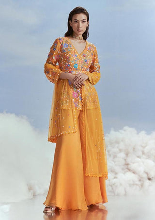 Nachiket Barve-Mango Mehtab Bagh Sharara Set-INDIASPOPUP.COM