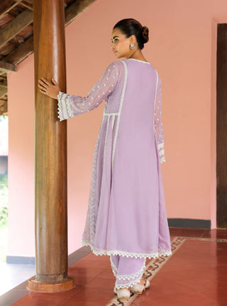 Keerth lavender embroidered kurta set
