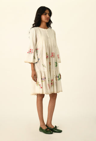 Mutabilis ivory tiered dress