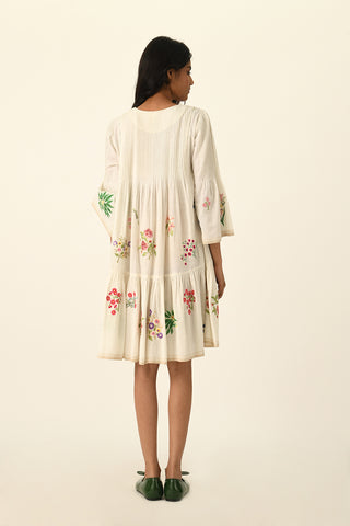 Mutabilis ivory tiered dress