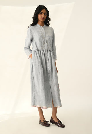 Bella blue embroidery dress