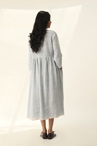 Bella blue embroidery dress