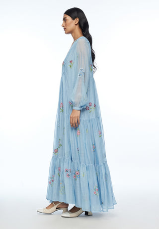 Diplodonta navy embroidered dress