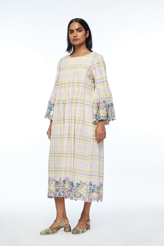 Oxyodon multicolor check dress