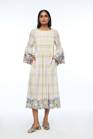 Oxyodon multicolor check dress
