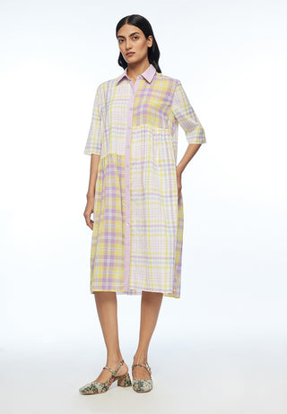 Massiana multicolor patchwork dress