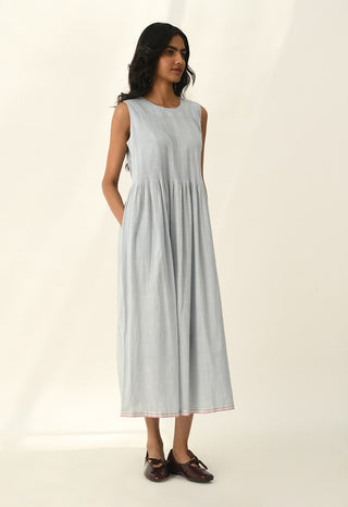 Primula powder blue pleated dress