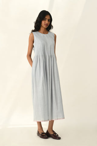Primula powder blue pleated dress