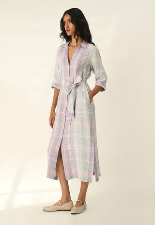 Montana powder blue check dress